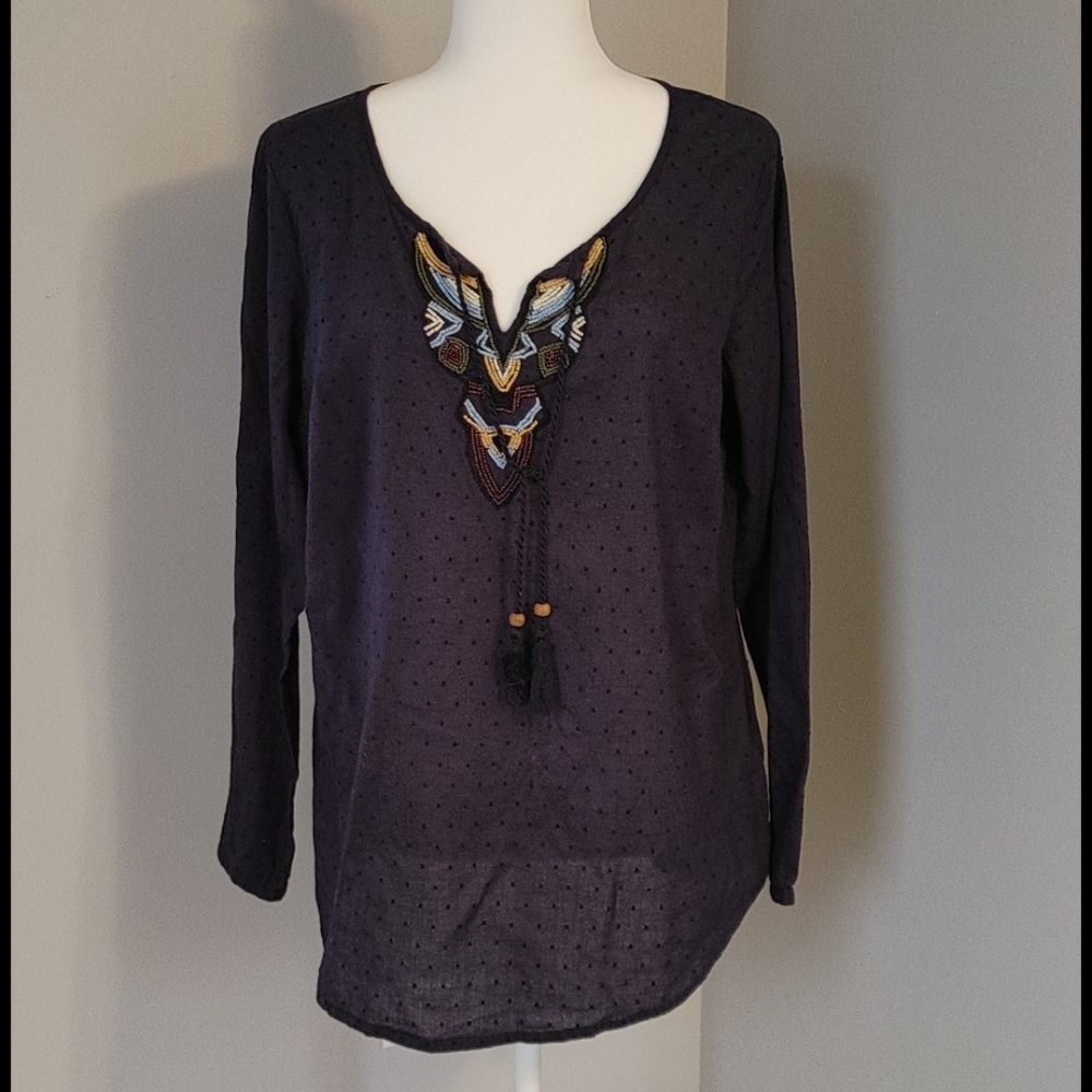 Ruff hewn 100% cotton Boho top M